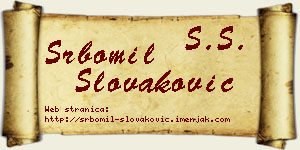 Srbomil Slovaković vizit kartica
